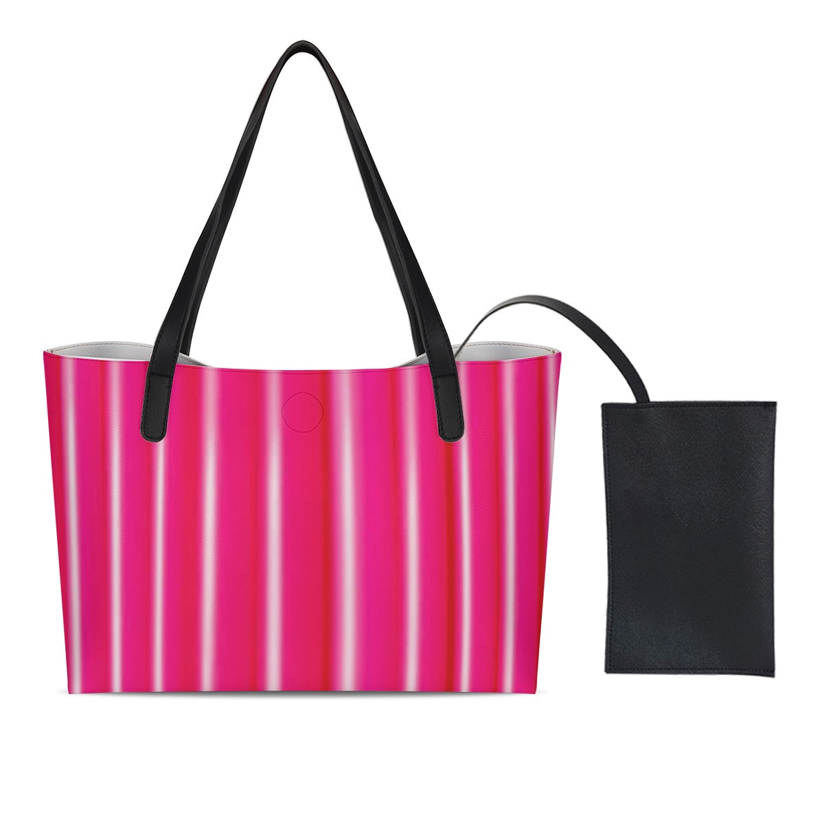 Shopping Tote Bag With Black Mini Purse