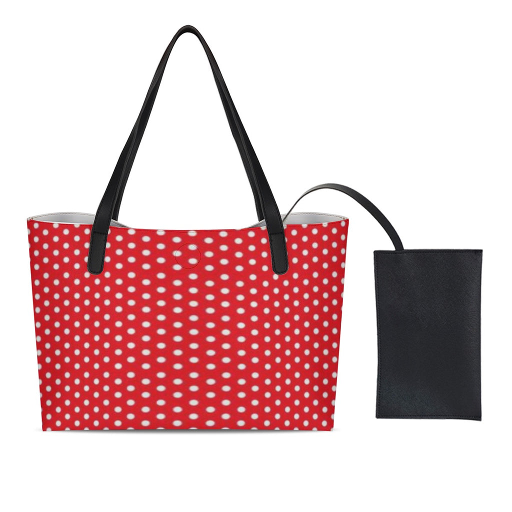 Shopping Tote Bag With Black Mini Purse