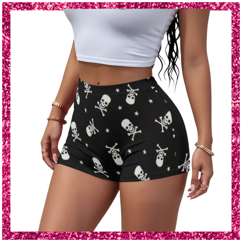 Skull Women’s High-Stretch Shorts